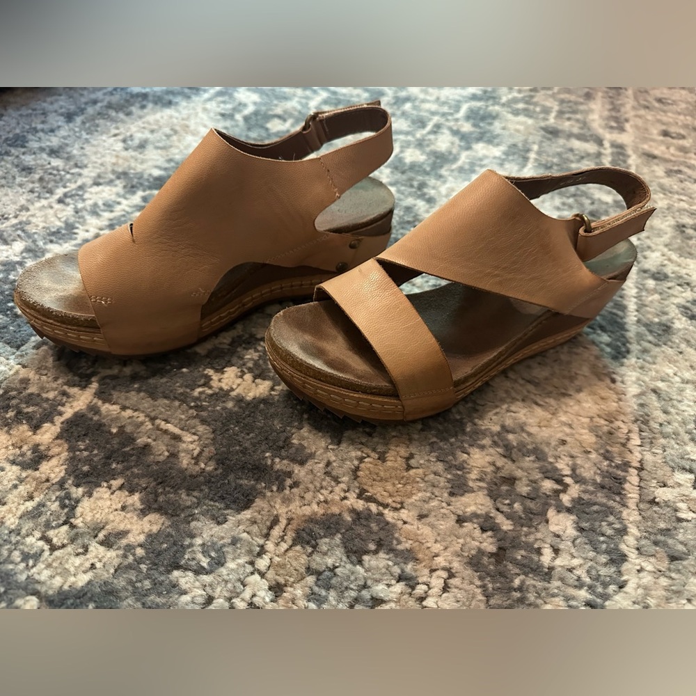 Antelope Tan Leather Sandals Size EU 37